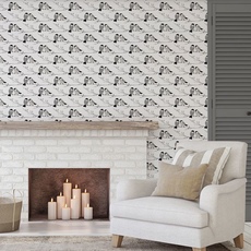 Willow Tit Wallpaper Grey Lorna Syson WIW