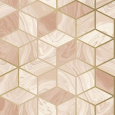 Мраморные геометрические обои Blush Rasch 248951