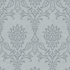 Обои с тиснением Ravello Floral Damask Grey and Silver Rasch 304329