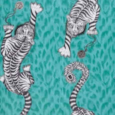 Emma J Shipley Animalia Tigris Обои Бирюзовый W0105/05
