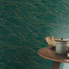 Обои Factory Marbled Shimmer Зеленые с золотой сыпью 428940