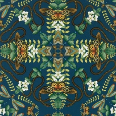Обои Wedgwood Botanical Wonders Emerald Forest Midnight Blue W0129/03