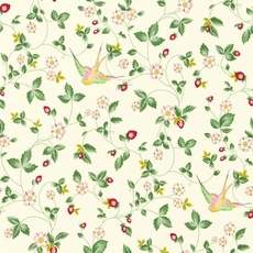 Обои Wedgwood Botanical Wonders Wild Strawberry цвета слоновой кости W0135/03