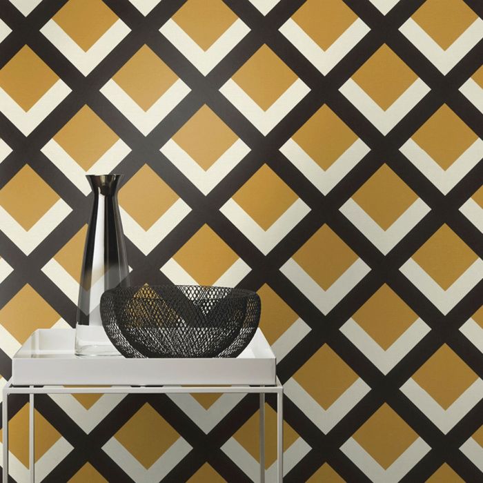 Обои Denzo II 3D Deco Motif Горчичный Раш 401943