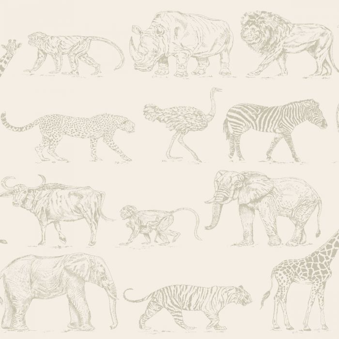 Бутик-обои Safari Animals Cream / Rose Gold Graham and Brown 104894