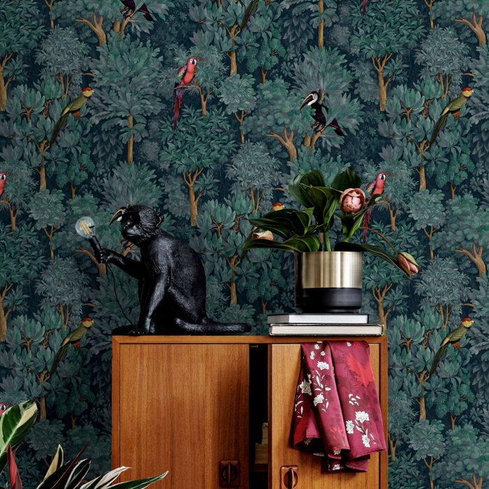 Обои Amazonia Botanist Teal Holden 91251