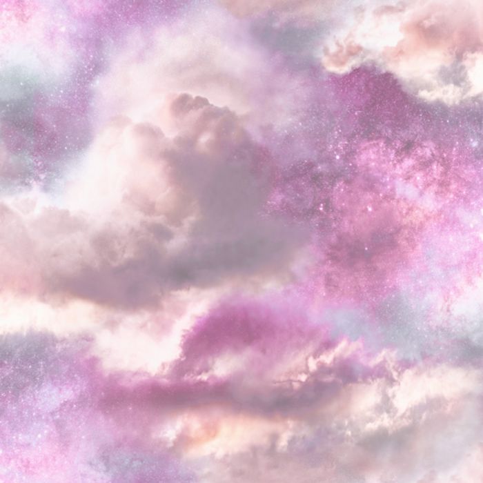 Обои Diamond Galaxy Cloud Purple and Blush Pink Arthouse 260009
