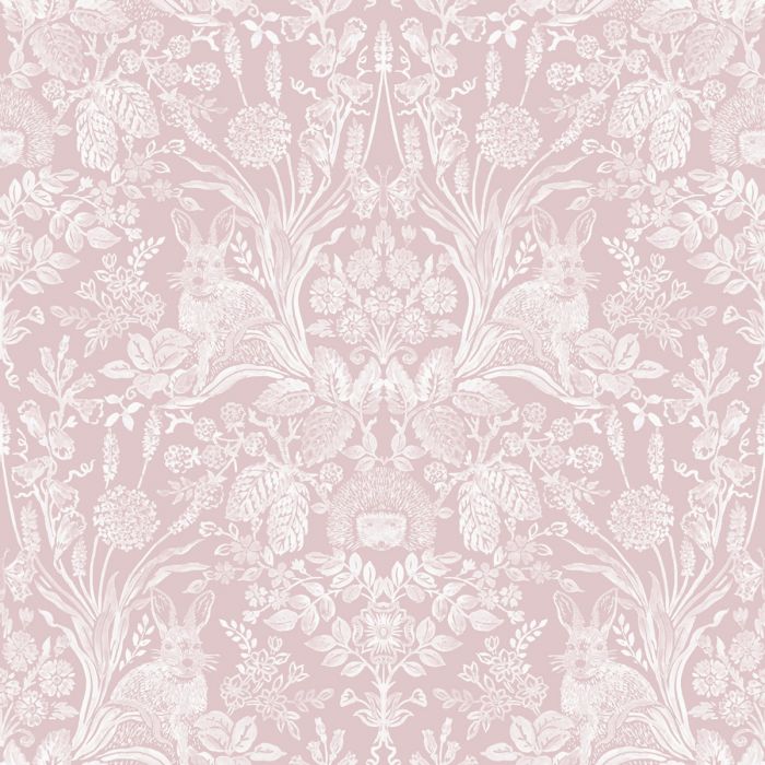 Обои Harlen Woodland Damask Dusky Pink Holden 90161