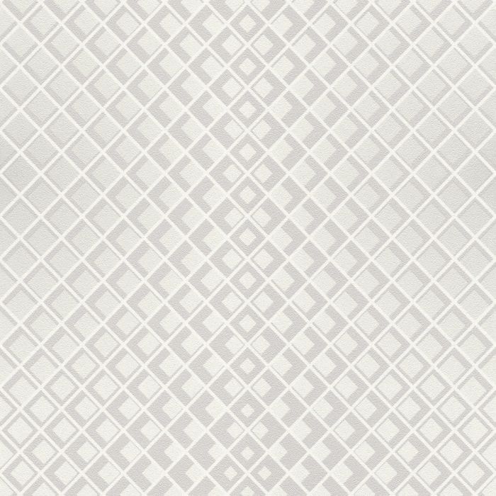 Обои Modern Art Art Deco Diamond Illusion White / Grey Rasch 610949